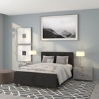 Flash Furniture Tribeca Full Size Tufted Upholstered Platform Bed - Black Fabric-Black Fabric Upholstery