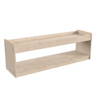 Flash Furniture Bright Beginnings Commercial Grade Modular Wooden Classroom Open Storage with Upper Shelf w/Raised Edges-Natural-Holds up to 200 LBS. Static Weight Capacity