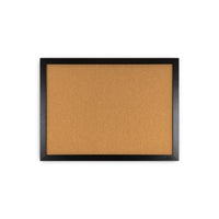 Quartet Wood Finish Bulletin Board - 17" H x 23" W - Black Frame-Corkboard is fully tackable for posting pictures, calendars, reminders and more all in one convenient place