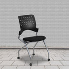 Flash Furniture Galaxy Mobile Nesting Chair with Black Fabric Seat-Heavy Duty Casters