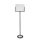 Futech Floor Stand for Walking Traffic in Public Areas - 11" Dia Base - Black-Metal Stand/Black
