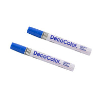 Marvy Uchida Broad-Point Opaque Paint Markers - Blue - 2 Pack-Colour: Blue