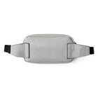 Nicci Waist Bag with Web Strap - Light Grey-Front Zip Compartment