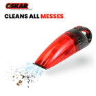 Oskar 12V Hand Auto Vacuum Cleaner-View-through dust cup with “max” marking and push-button opening