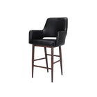 Plata Decor Isaak Stools with Walnut Metal Legs - Taupe - 2 Pack-Backless