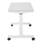 Proline 4' Pneumatic Height Adjustable Table, White-White laminate top