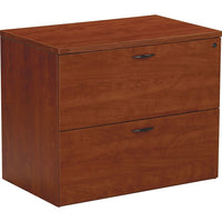 Office Star Napa Collection 2-Drawer Lateral File, Assembled, Cherry-Features 1” top and end panels