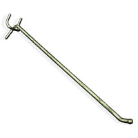 Azar Displays 10" x 0.187" All Wire Galvanized Metal Hooks, 50 Pack (700810)-Galvanized metal
