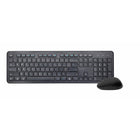 Basic Tech Wireless Keyboard and Mouse - French Keyboard Layout - Black-Low profile membrane-backed keypad is designed to limit typing noise