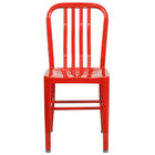 Flash Furniture Red Metal Indoor-Outdoor Chair-Industrial Style Modern Chair
