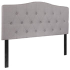 Flash Furniture Cambridge Tufted Upholstered Full Size Headboard - Light Grey Fabric-Panel Headboard