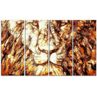 Designart Wisdom in His Eyes 4-Panel Lion Canvas Art Print, (PT2461-271)-Print