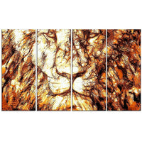 Designart Wisdom in His Eyes 4-Panel Lion Canvas Art Print, (PT2461-271)-Print