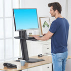 North Bayou 22"-32" Desktop Sit-Stand Workstation - ST15-Rotation: 360 degrees, Swivel: 180 degrees, Tilt: + 3  degrees- 15  degrees