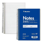Blueline Wirebound Steno Pad, 360 Pages, 9" x 6"-Spiral Binding with open side flexible cover