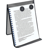 Staples Metal Mesh Document Holder with Magnets - Black-Mesh document holder, for displaying documents at a desirable angle