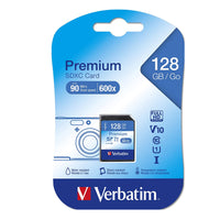 Verbatim 128 GB UHS-I V10 U1 Class 10 Premium SDXC Memory Card-128GB Premium SDXC Memory Card