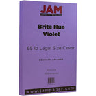 JAM Paper 8 1/2 x 14 Legal Size Recycled Cardstock, Brite Hue Violet Purple, 50 Pack-Violet Purple Recycle