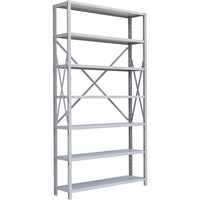 Metalware RK299 Boltless Shelving Unit, 7-Shelves, 48" x 18" x 88", Light Grey-Adjustable shelving system that provides high strength, yet economical storage capacity for your needs