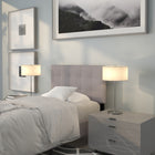 Flash Furniture Bedford Tufted Upholstered Twin Size Headboard - Light Grey Fabric-Headboard Size: 39.25''W x 2.5''D x 22''H