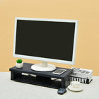DAC MP-211 Height-Adjustable Ultra-Wide Monitor Riser/Stand-Desk organizer - Storage space underneath for keyboard, game console etc. Cable management clip to keep wires in place