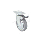Colson Zinc Plated Caster, 5" (127 Mm), Caster Type: Swivel w/Brake, Wheel Material: Poly-Loc Grey, Mi911 (Y580D-PPB-TP)-Wheel Diameter: 5" (127 mm)