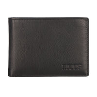 Roots Slimfold Wallet with Removable ID - Black & Navy-Black and Navy - Leather