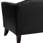 Flash Furniture HERCULES Imperial Series Black Leather Loveseat-Sloping Arms