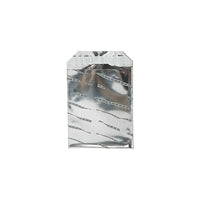 JAM Paper Foil Envelopes with Self Adhesive Closure, 6.25 x 7.88, Open End, Silver Film Design, 100 Pack (01323281B)-Silver