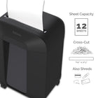 Fellowes Powershred LX85 Cross Cut Shredder-Patented SafeSense Technology stops shredding when hands touch the paper opening for superior protection