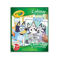 Crayola Colour & Sticker - Blue-CRAYOLA COLOUR & STICKER: Includes 32 Colouring Pages and 4 Bluey Sticker Sheets with characters from the Bluey TV show.