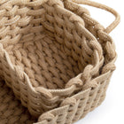 Truu Design Chunky Braided Jute Baskets, Set of 3, 18 x 11 inches, Natural-Design: intricately woven chunky jute design in an earthy tone makes it a stylish yet functional shabby-chic decor piece