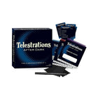Telestrations After Dark-Includes
Over 1200 words (100 cards)
8 erasable color coiled sketch books
8 dry erase markers
8 clean up cloths
8 after dark drink coasters
Rules