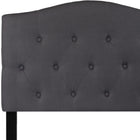 Flash Furniture Cambridge Tufted Upholstered Twin Size Headboard - Dark Grey Fabric-Dark Grey Fabric Upholstery