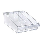 Azar Divider Bins, 11.5" x 14" x 5.75", 4 Pack (556134)-Clear Cystal Styrene