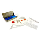 Selectum Math Set - 10 Pieces - Metal Case-Clear plastic