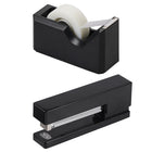 JAM Paper Office & Desk Sets, Stapler Tape Dispenser, Black (3378BK)-Stapler Size: 6 x 2.5 x 1.125 inches Tape Dispenser Size: 4.5 x 2.5 x 1.75 inches