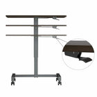 FitDesk Adjustable Mobile Standing Desk - Brown-Affordable healthy alternative to inactive seating in a home or commercial setting