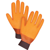 Zenith Safety Winter Lined Gloves, Size Large/9, 12" L, Pvc, Foam Fleece Inner Lining, Winter Weight - 12 Pack-Cuff Style Knit Wrist