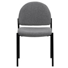 Flash Furniture Comfort Stackable Steel Side Reception Chair - Grey Fabric-Guest Chair