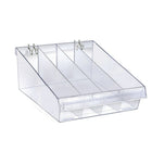 Azar Divider Bins, 11.5" x 16" x 5.75", 4 Pack (556136)-Clear Cystal Styrene