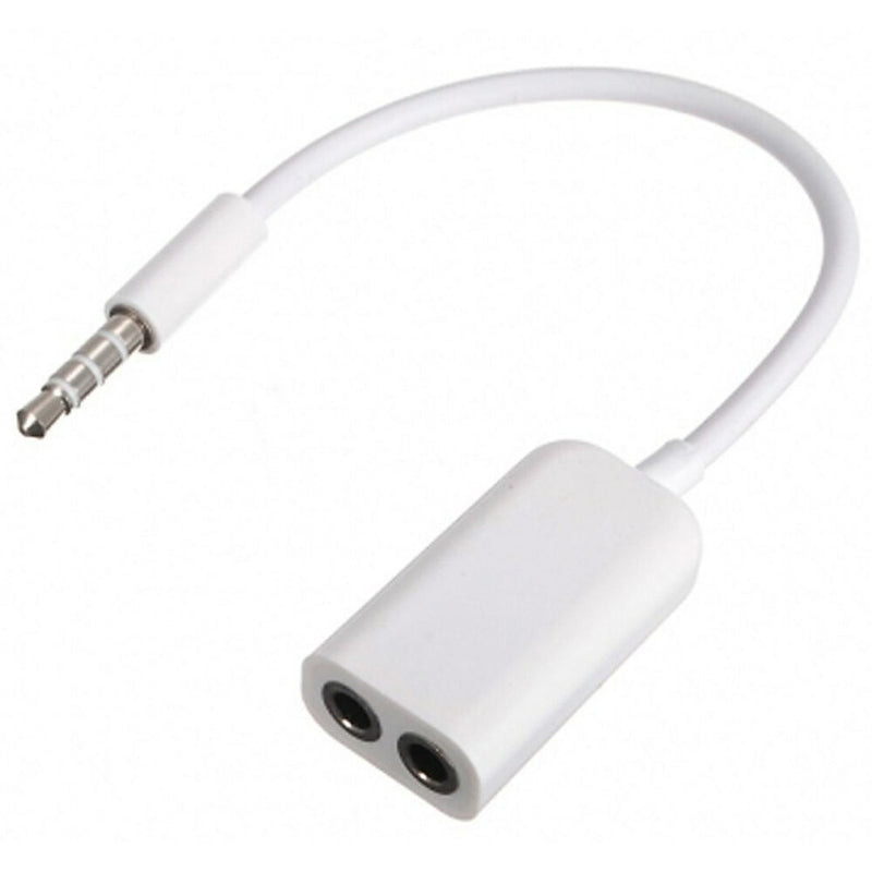 Exian Aux Splitter, 3.5mm, White | staples.ca