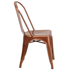 Flash Furniture Copper Metal Indoor-Outdoor Stackable Chair-Stacks up to 8 Chairs High
