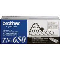 Brother TN650 High-Yield Black Toner Cartridge-Toner cartridge produces a rich, deep black for easy-to-read text and clear graphics