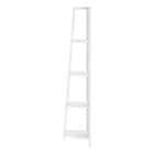 Monarch Specialties 3665 60"H Bookcase - White/White Metal Corner Etagere-Trendy all white finish pairs effortlessly with any other style