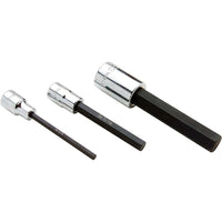 Gray Tools 7/16" X 1/2" Drive, Extra Long Hex Head, Chrome Finish Socket-Size: 7/16"