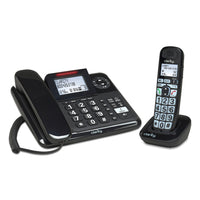 Clarity E814CC 40-dB Amplified Corded/Cordless Phone Combo with Digital Answering Machine - Black-Amplifies incoming sound up to 40 decibels
