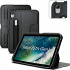 Zugu Magnetic Folio Stand Case for iPad mini 7th Gen (A17 Pro) and iPad mini 6th Gen 8.3" (2021) - Black-Magnetic Folio Cover in Black