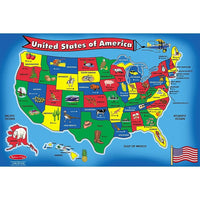 Melissa & Doug U.s.a Map Floor Puzzle, 102 Pack (LCI440)-Theme/design: U.S.A map