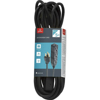 Globe 3-Outlet Audiovisual Power Cord, 5m, Black-Ideal for A/V equipment and general office use